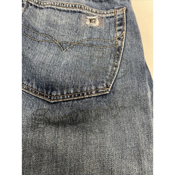 Polo Ralph Lauren Jeans Mens Size 32x32 Distressed Classic Fit Bandana Patchwork - Picture 13 of 14
